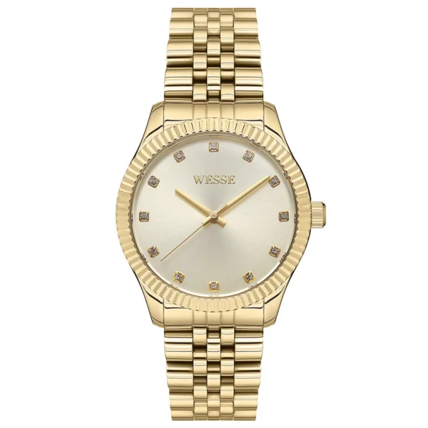 WWL108809 Quartz Çelik Altın Rengi 36 mm